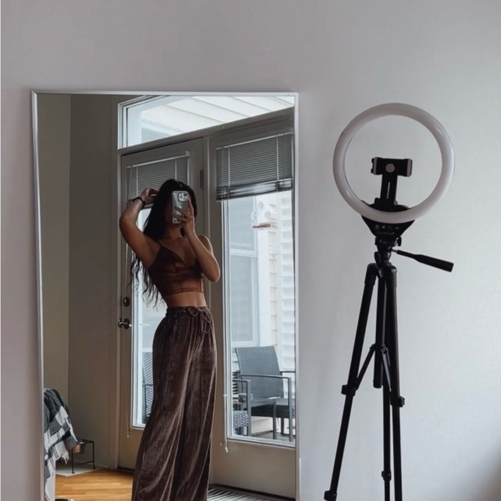 Love Riche | Brown Velour Wide Leg Pants